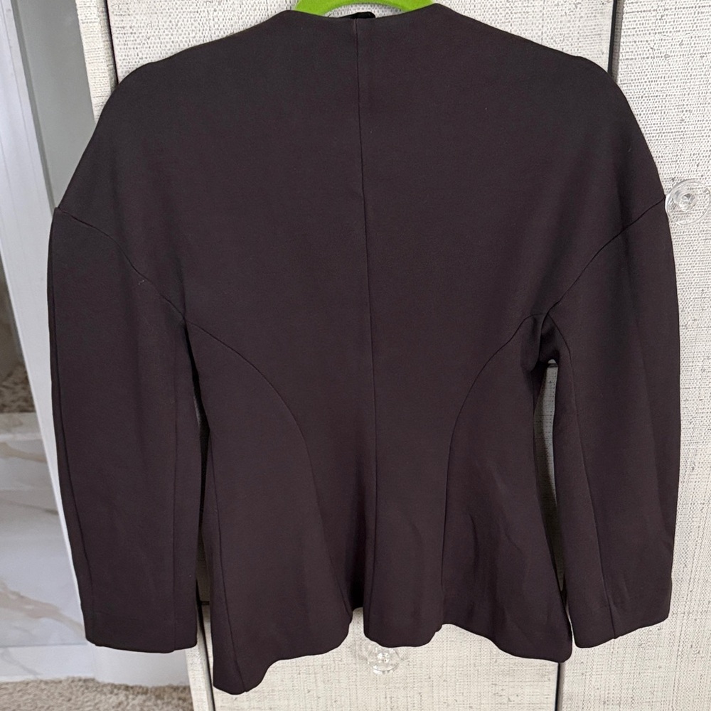 Zara Women's Cocoon Shape Dark Brown Blazer - Picture 7 of 7